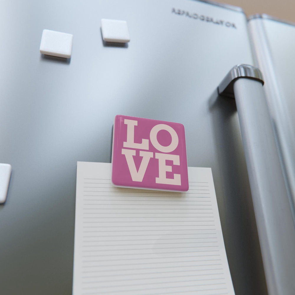 Porcelain Love Square Magnet - Picture 4 of 4